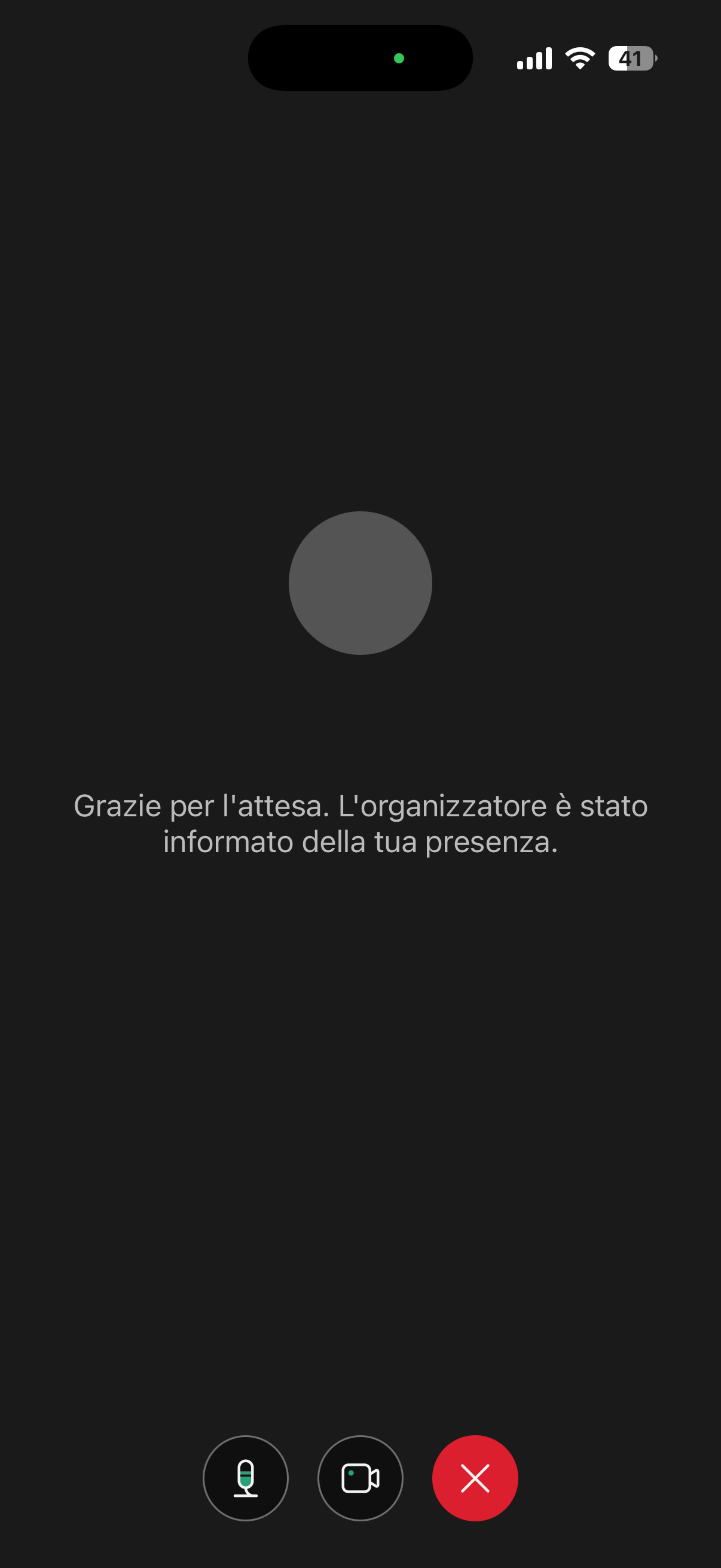 Grazie per l’attesa. L’organizzatore è stato informato della tua presenza. 